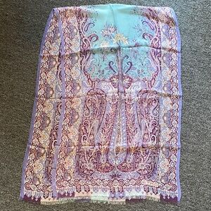 Etro Purple and Blue Paisley Sarong